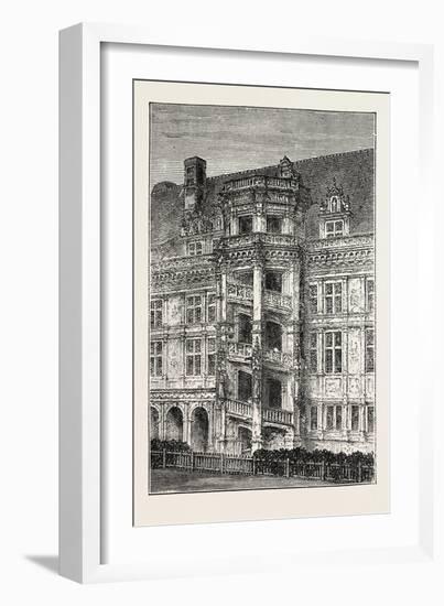 Staircase of Francis I., Chateau of Blois, France, 1871-null-Framed Giclee Print