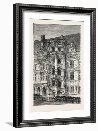 Staircase of Francis I., Chateau of Blois, France, 1871-null-Framed Giclee Print