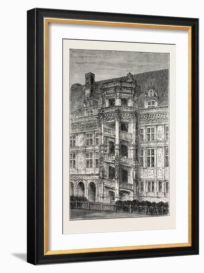 Staircase of Francis I., Chateau of Blois, France, 1871-null-Framed Giclee Print