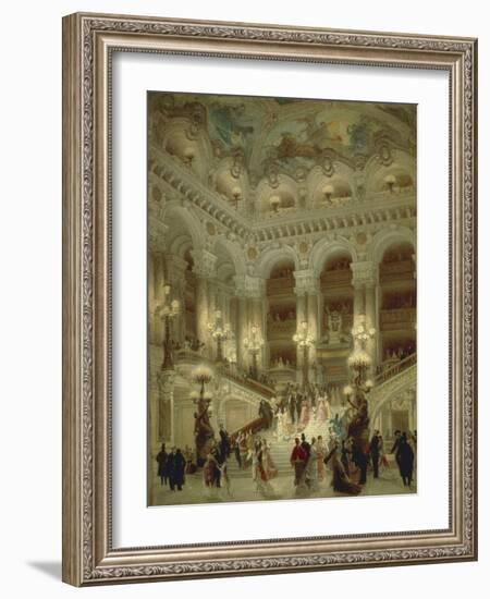 Staircase of Paris Opera, 1877-Louis Beroud-Framed Giclee Print