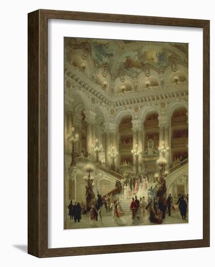 Staircase of Paris Opera, 1877-Louis Beroud-Framed Giclee Print