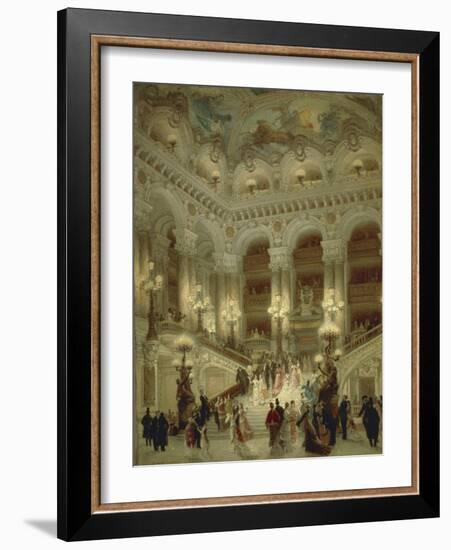 Staircase of Paris Opera, 1877-Louis Beroud-Framed Giclee Print