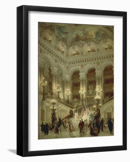 Staircase of Paris Opera, 1877-Louis Beroud-Framed Giclee Print