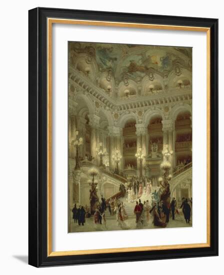 Staircase of Paris Opera, 1877-Louis Beroud-Framed Giclee Print