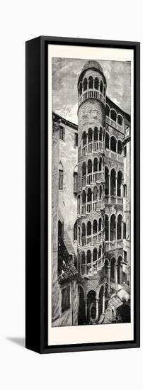 Staircase of the Fifteenth Century: Contarini Palace Venice-null-Framed Premier Image Canvas