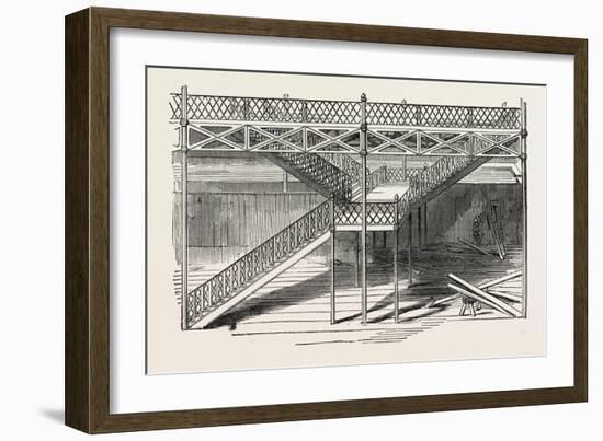 Staircase of the Great Exhibition Building, the Crystal Palace, Hyde Park, London, UK, 1851-null-Framed Giclee Print