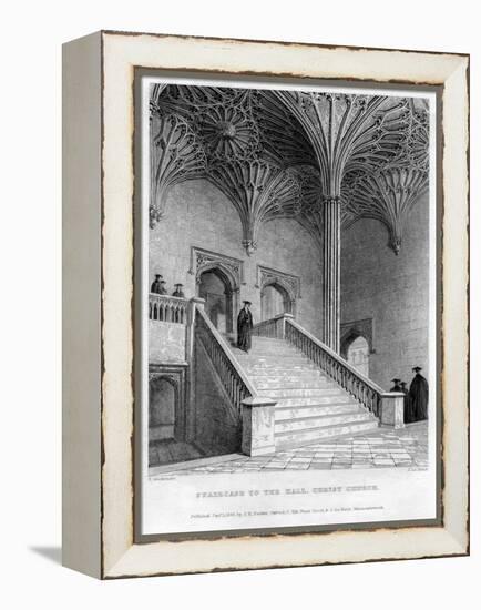 Staircase to the Hall, Christ Church, Oxford University, 1833-John Le Keux-Framed Premier Image Canvas