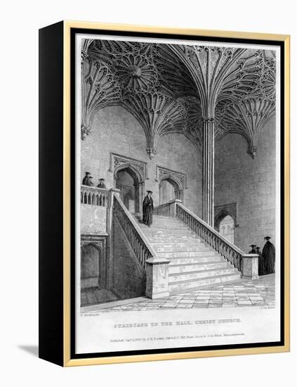 Staircase to the Hall, Christ Church, Oxford University, 1833-John Le Keux-Framed Premier Image Canvas