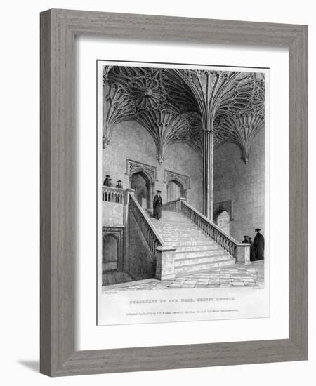 Staircase to the Hall, Christ Church, Oxford University, 1833-John Le Keux-Framed Giclee Print