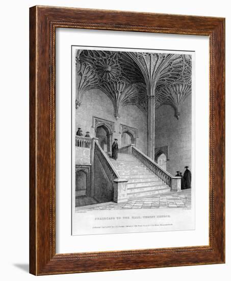 Staircase to the Hall, Christ Church, Oxford University, 1833-John Le Keux-Framed Giclee Print