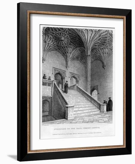 Staircase to the Hall, Christ Church, Oxford University, 1833-John Le Keux-Framed Giclee Print