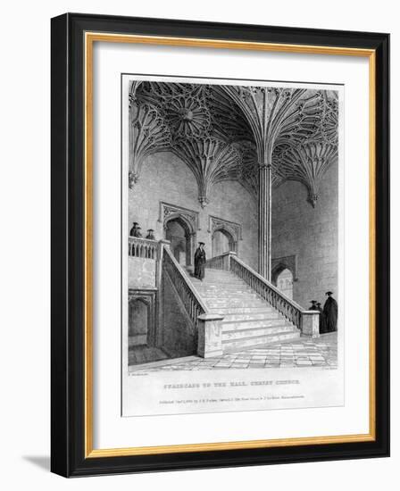 Staircase to the Hall, Christ Church, Oxford University, 1833-John Le Keux-Framed Giclee Print