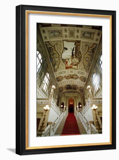 Staircase with Theatre in Taormina, 1884-Gustav Klimt-Framed Giclee Print