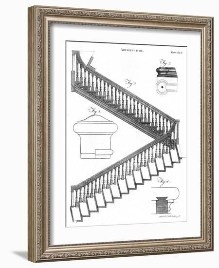 Staircase-A Bell-Framed Art Print