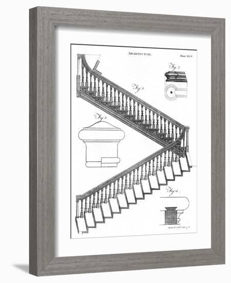 Staircase-A Bell-Framed Art Print