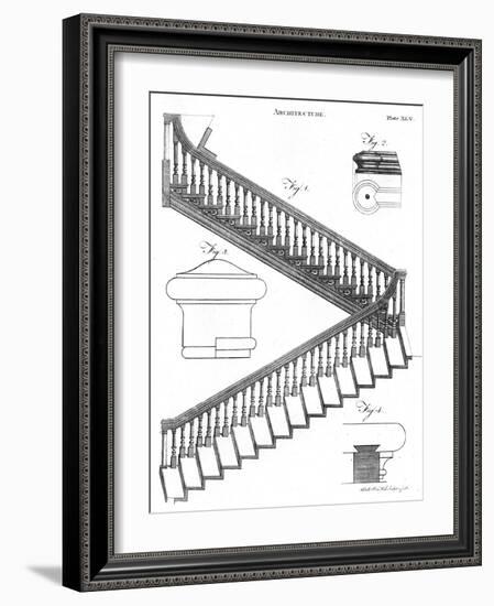 Staircase-A Bell-Framed Art Print