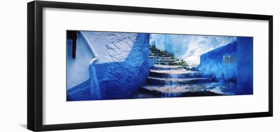 Staircases of the Medina are All Painted Blue, Chefchaouen, Morocco-null-Framed Photographic Print