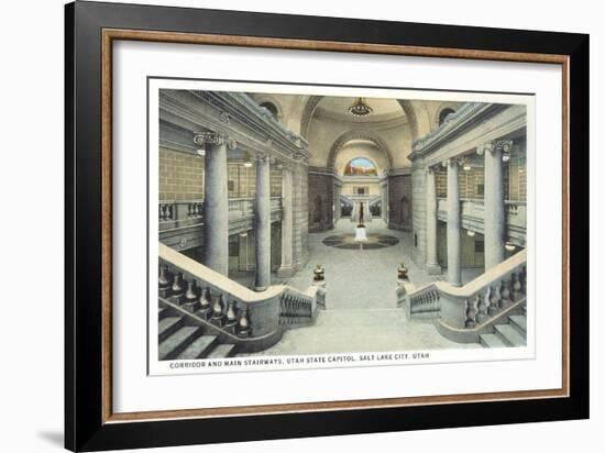 Staircases, State Capitol, Salt Lake City, Utah-null-Framed Art Print