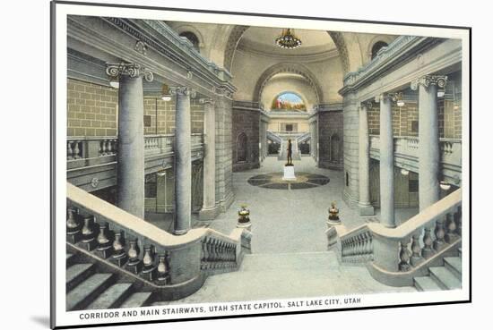 Staircases, State Capitol, Salt Lake City, Utah-null-Mounted Art Print
