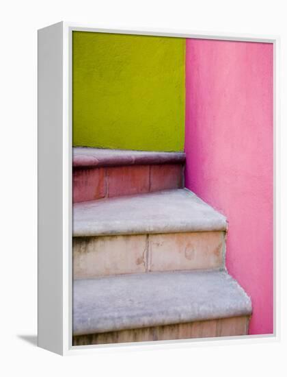 Stairs and Colorful Walls, San Miguel, Guanajuato State, Mexico-Julie Eggers-Framed Premier Image Canvas