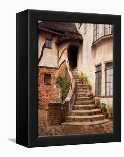 Stairs Leading into a Building, Berkeley, California, USA-Tom Haseltine-Framed Premier Image Canvas