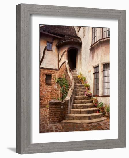 Stairs Leading into a Building, Berkeley, California, USA-Tom Haseltine-Framed Photographic Print