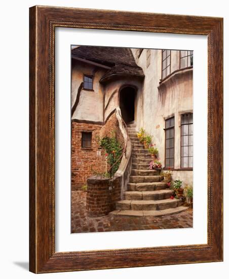 Stairs Leading into a Building, Berkeley, California, USA-Tom Haseltine-Framed Photographic Print