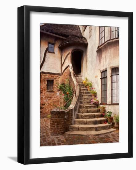 Stairs Leading into a Building, Berkeley, California, USA-Tom Haseltine-Framed Photographic Print