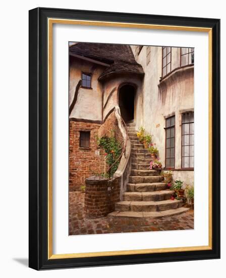 Stairs Leading into a Building, Berkeley, California, USA-Tom Haseltine-Framed Photographic Print