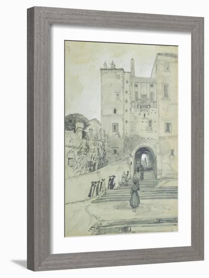 Stairs Leading to S. Pietro in Vincoli-Edward Lear-Framed Giclee Print