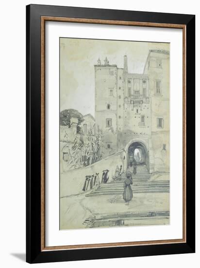 Stairs Leading to S. Pietro in Vincoli-Edward Lear-Framed Giclee Print