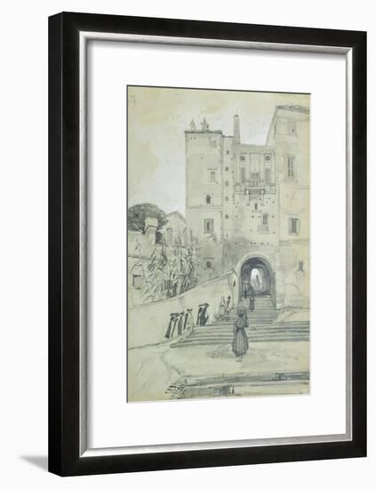 Stairs Leading to S. Pietro in Vincoli-Edward Lear-Framed Giclee Print