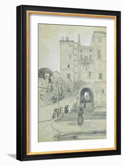 Stairs Leading to S. Pietro in Vincoli-Edward Lear-Framed Giclee Print