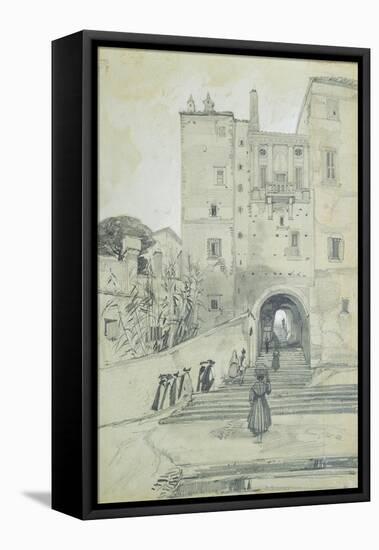 Stairs Leading to S. Pietro in Vincoli-Edward Lear-Framed Premier Image Canvas