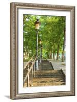 Stairs leading up to Montmartre-Sylvia Gulin-Framed Photographic Print