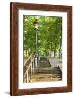 Stairs leading up to Montmartre-Sylvia Gulin-Framed Photographic Print