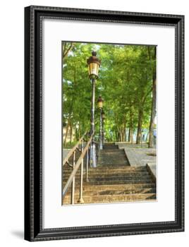 Stairs leading up to Montmartre-Sylvia Gulin-Framed Photographic Print