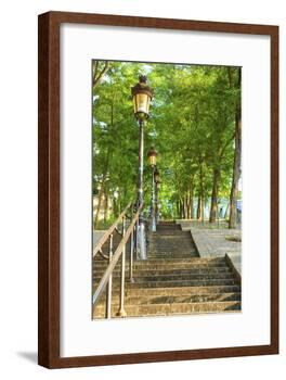 Stairs leading up to Montmartre-Sylvia Gulin-Framed Photographic Print