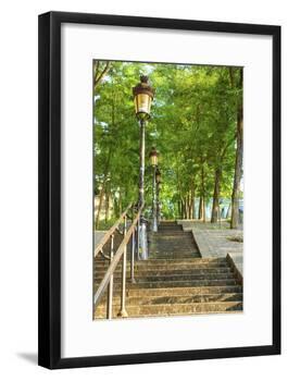 Stairs leading up to Montmartre-Sylvia Gulin-Framed Photographic Print