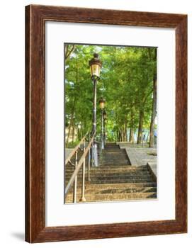 Stairs leading up to Montmartre-Sylvia Gulin-Framed Photographic Print