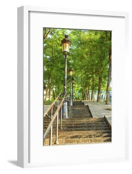 Stairs leading up to Montmartre-Sylvia Gulin-Framed Photographic Print