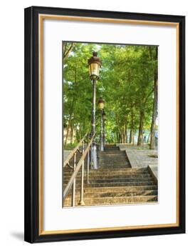 Stairs leading up to Montmartre-Sylvia Gulin-Framed Photographic Print