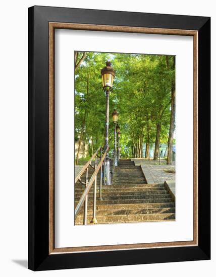 Stairs leading up to Montmartre-Sylvia Gulin-Framed Photographic Print