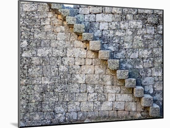 Stairs leading up to the Monsanto Castle in the historic village of Monsanto, Portugal-Julie Eggers-Mounted Photographic Print