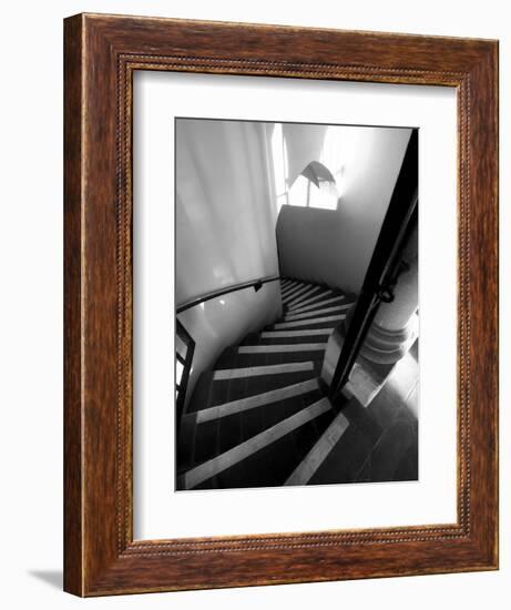 Stairs Mono-John Gusky-Framed Photographic Print