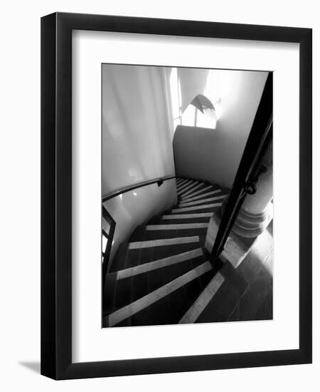 Stairs Mono-John Gusky-Framed Photographic Print