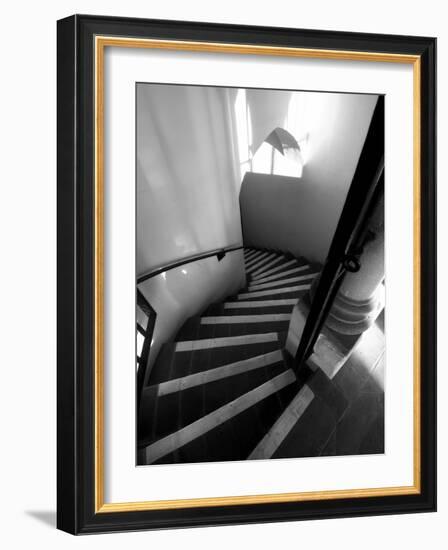 Stairs Mono-John Gusky-Framed Photographic Print