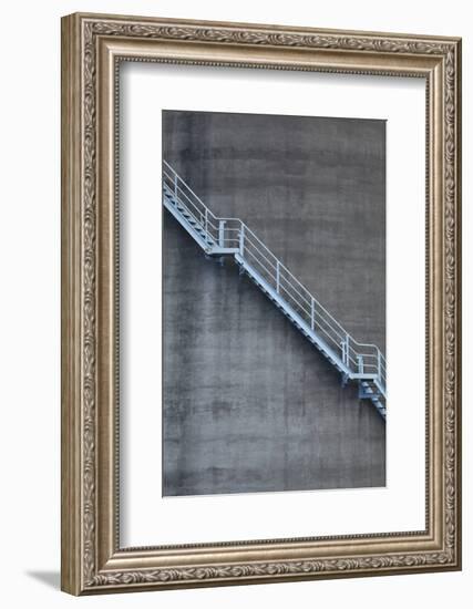 Stairs on Old Silo at Silo Park, Wynyard Quarter, Auckland, North Island, New Zealand-David Wall-Framed Photographic Print