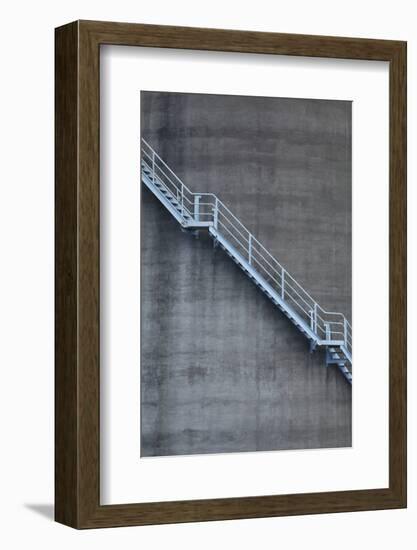 Stairs on Old Silo at Silo Park, Wynyard Quarter, Auckland, North Island, New Zealand-David Wall-Framed Photographic Print