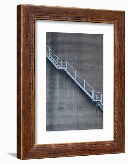 Stairs on Old Silo at Silo Park, Wynyard Quarter, Auckland, North Island, New Zealand-David Wall-Framed Photographic Print